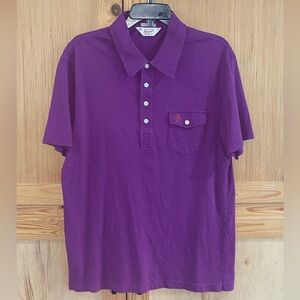 Penguin By Munsingwear VINTAGE 80’s purple polo collard shirt size XL